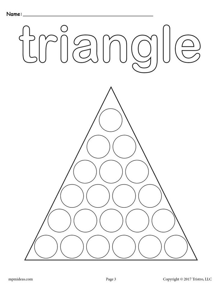 12 Shapes Do A Dot Printables Do A Dot Triangles Activities Shapes