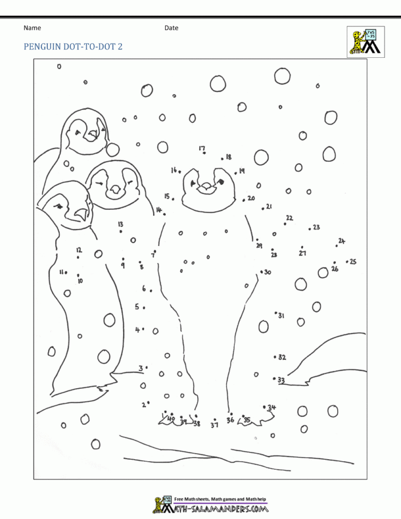 23 Free Printable Dot To Dot Worksheets 1 50 Free Coloring Pages