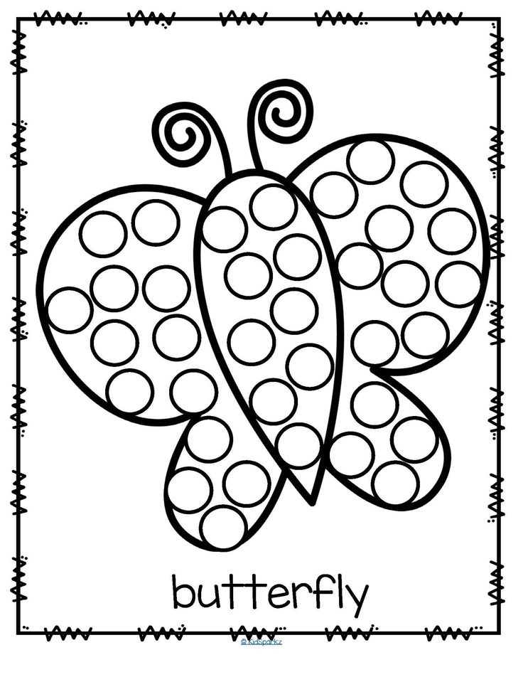26 Free Printable Dot Marker Templates Of Butterfly Do A Dot Art