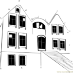 Abandoned Haunted House Dot To Dot Printable Worksheet Connect The Dots