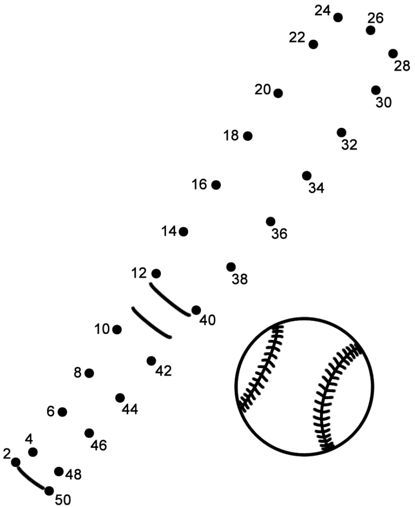 Baseball Connect The Dots Count By 2 s Sports 