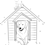 Cedar Dog House Dot To Dot Printable Worksheet Connect The Dots