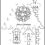 Christmas House Dot To Dot Christmas Coloring Pages Christmas