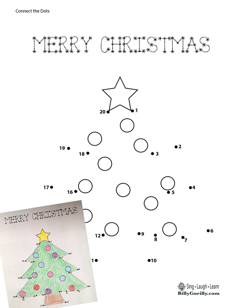 Christmas Tree Dot to Dot Sing Laugh Learn