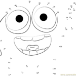 Close Up Of Alien Dot To Dot Printable Worksheet Connect The Dots