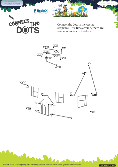 Connect The Dots House Math Worksheet For Grade 3 Free Printable 
