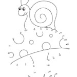 Connect The Dots Snail On The Mushroom From 1 To 30 Download Free