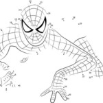 Connect The Dots Spider Man Printable For Kids Adults Free