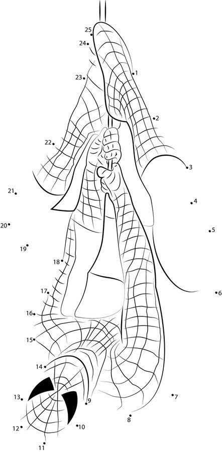 Connect The Dots Spider Man Printable For Kids Adults Free 