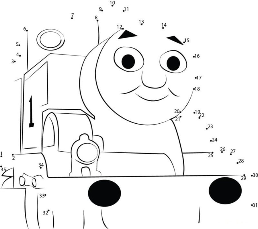 Connect The Dots Thomas Friends Printable For Kids Adults Free