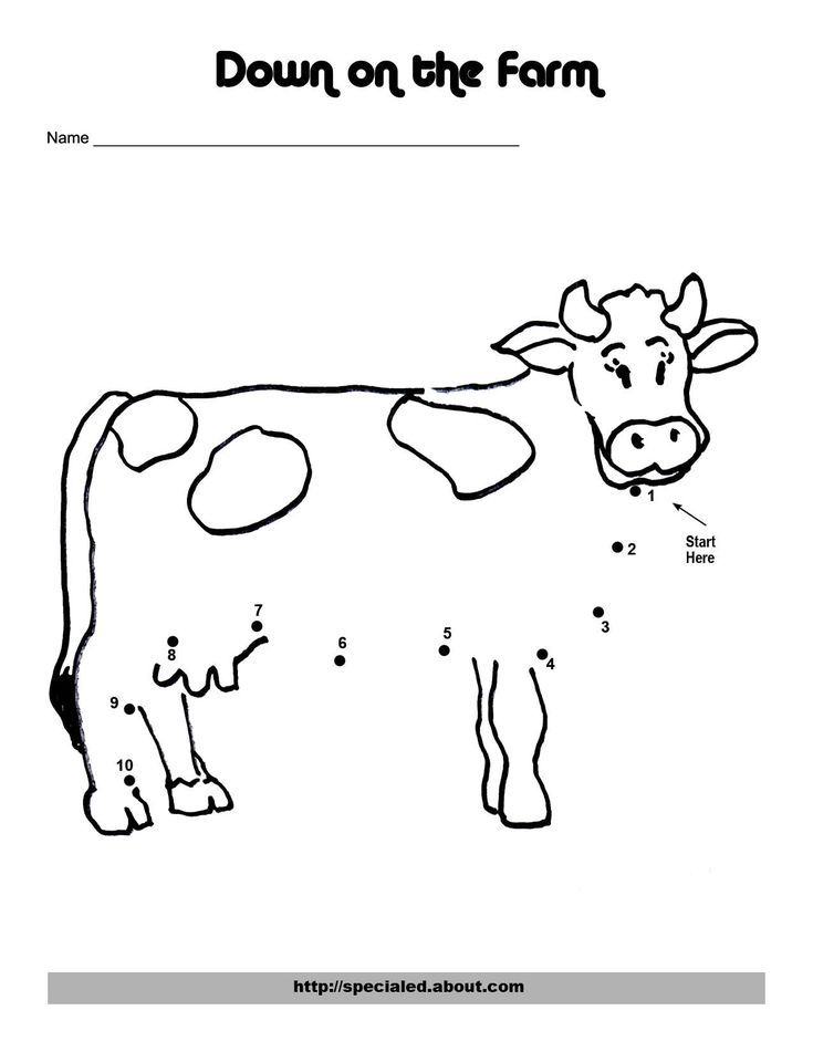 Counting Dot To Dot For Christmas Farm Animals Dots Enrichment 
