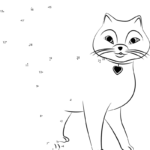 Cute Cat Dot To Dot Printable Worksheet Connect The Dots