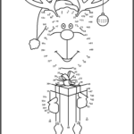 Cute Reindeer Dot To Dot Coloriage Noel Bricolage Printemps