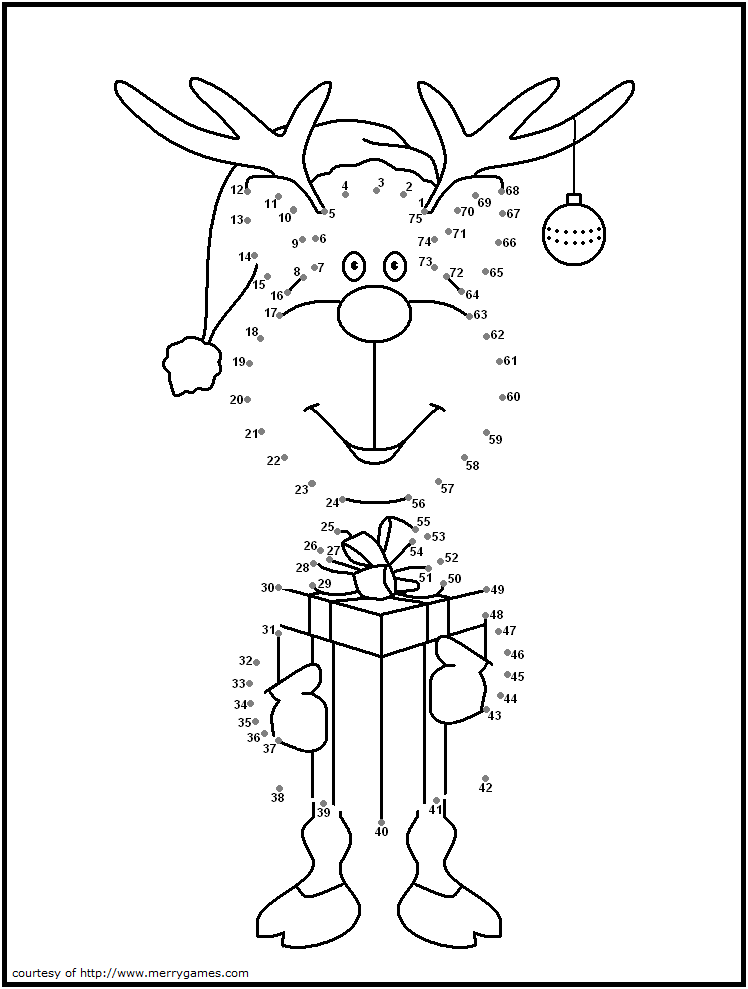 Cute Reindeer Dot To Dot Coloriage Noel Bricolage Printemps 