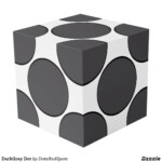 DarkGrey Dot Cube Dot Cubes Cube Photo Cubes