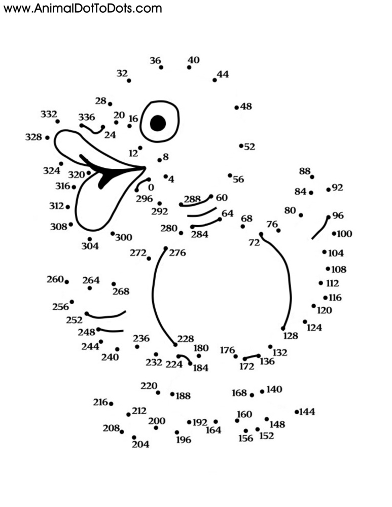 Difficult Free Printable Animal Dot to dot Worksheets