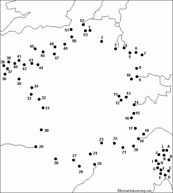 Dot To Dot Mystery Map France EnchantedLearning France For