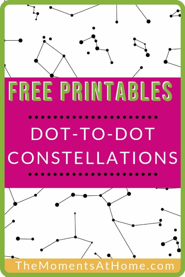 Dot to Dot Printable Constellations For Kids