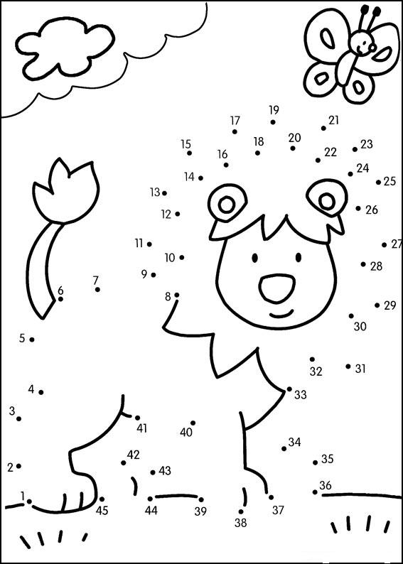 Dot To Dot To 50 Coloring Page Coloring Home