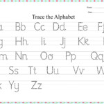 Dotted Alphabet Trace Practice Worksheet Etsy