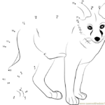 Download Or Print Young Fox Dot To Dot Printable Worksheet From Animals