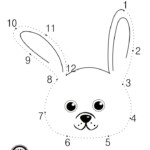 Easy Bunny Coloring Pages Simple Bunny Dot to Dot Worksheets Kids