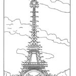 Eiffle Tower Dot To Dot World Thinking Day Five In A Row Wonders Of