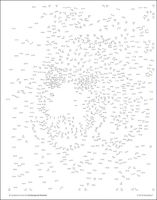 Extreme Dot To Dots Endangered Animals MindWare