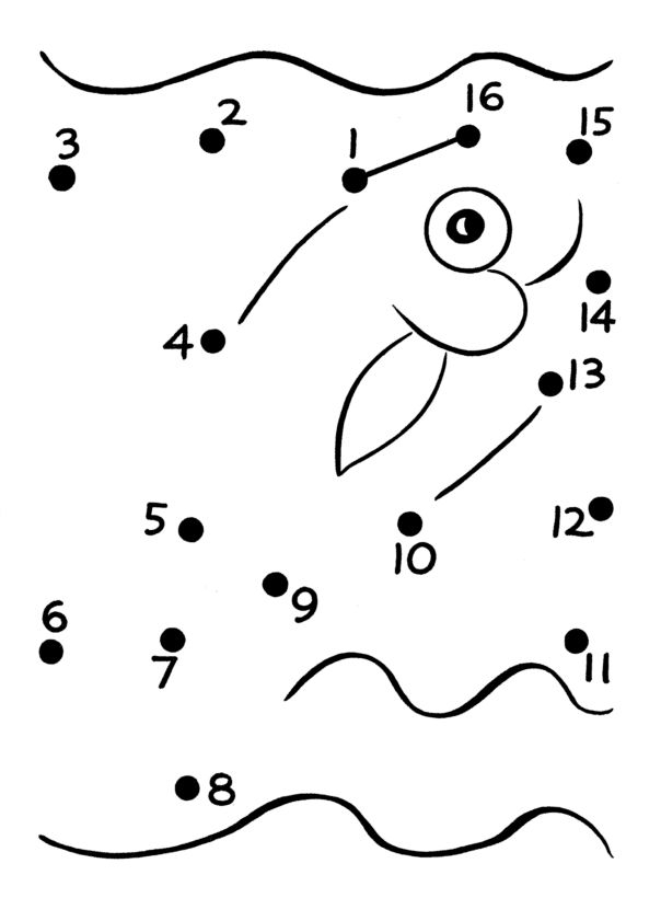 Fish Activities For Preschool Free Printable Easy Dot to Dot 