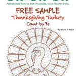 Free Count By 3 Thanksgiving Dot To Dot Math Puzzle Dot To Dot