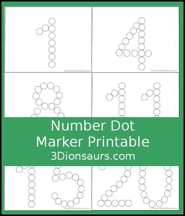 Free Number Dot Marker Printable 1 To 20 Easy To Use Printable For
