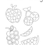 Fruit Dot Painting Coloring Page Twisty Noodle Fruit Coloring Pages