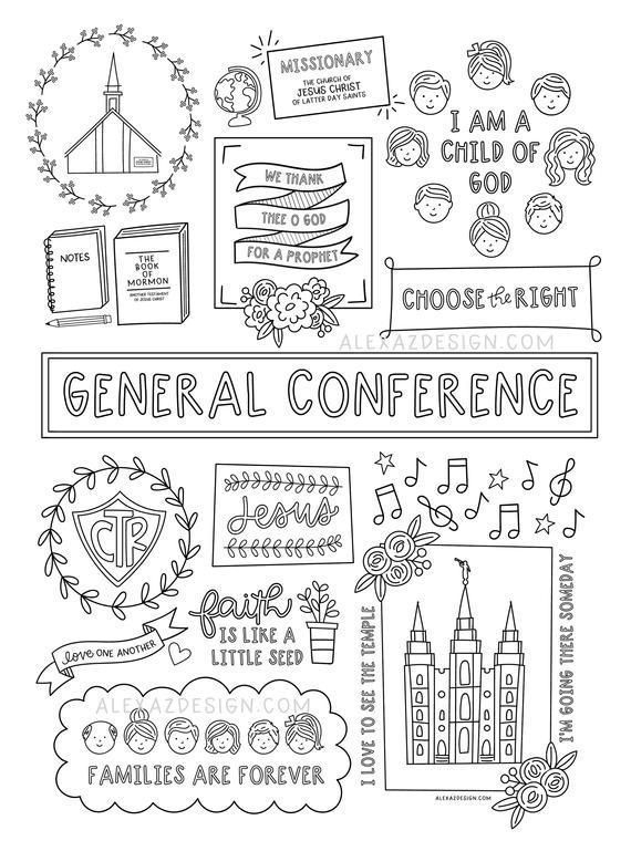 General Conference Coloring Page Confer ncia Geral Atividades Sobre 