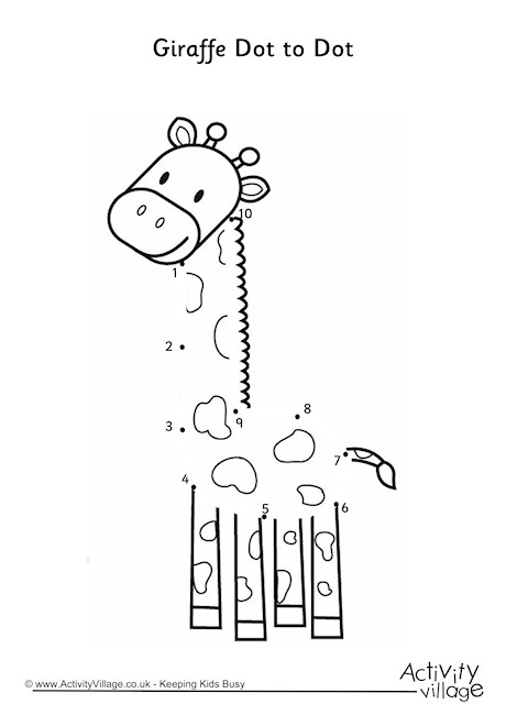 Giraffe Dot To Dot