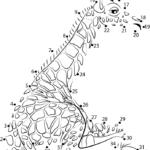 Giraffe Sitting In Grass Dot To Dot Printable Worksheet Connect The Dots