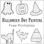 Halloween Dot Painting Free Printables