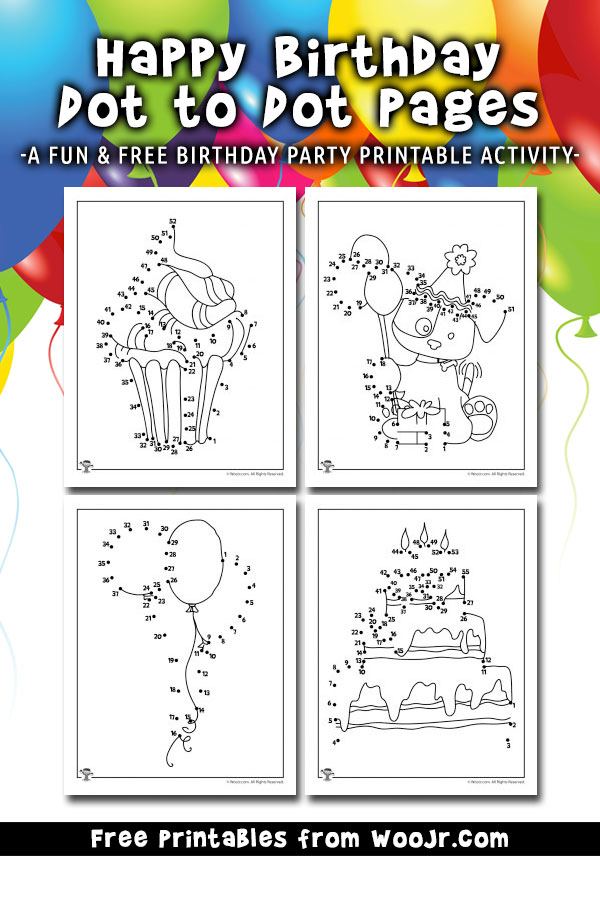 Happy Birthday Dot To Dot Pages Woo Jr Kids Activities Children s 