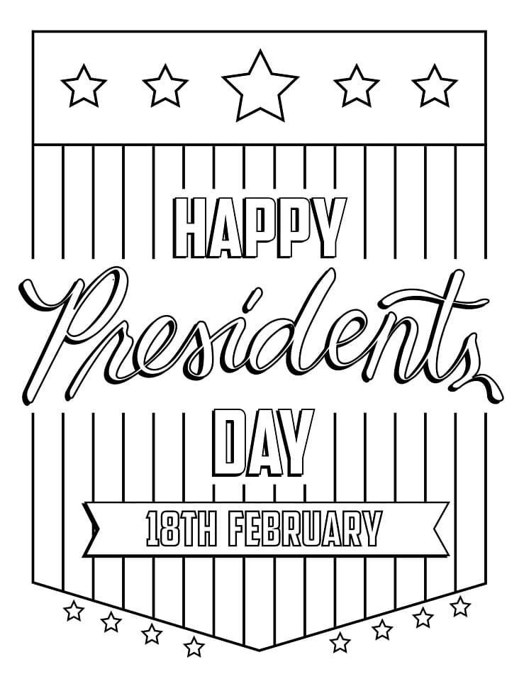 Happy Presidents Day 3 Coloring Page Free Printable Coloring Pages 