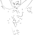 Happy Tinkerbell Dot To Dot Printable Worksheet Connect The Dots
