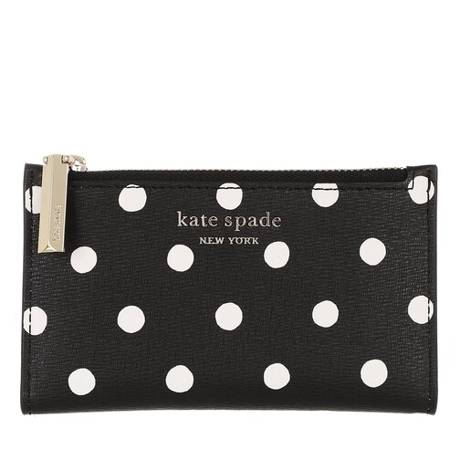 Kate Spade New York Spencer Sunshine Dot Small Slim Bifold Wallet Black 