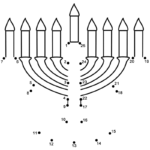 Menorah Connect The Dots Count By 1 s Hanukkah Hanukkah Coloring