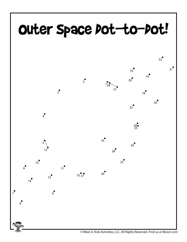 Outer Space Connect The Dots Coloring Page Woo Jr Kids Activities 