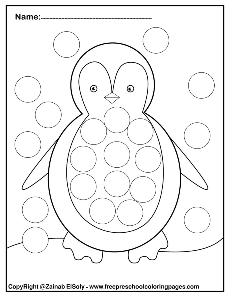 Pin On Spring Do A Dot Marker Free Coloring Pages Penguin Crafts 