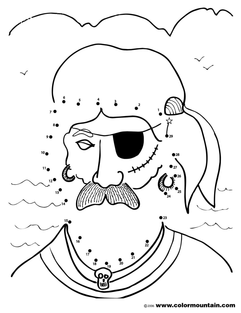 Pirate Dot To Dot Coloring Page Create A Printout Or Activity 