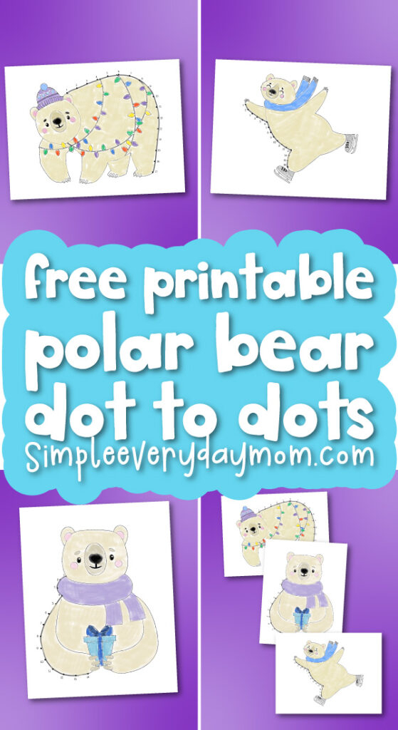 Polar Bear Dot To Dot Printables Freebie 