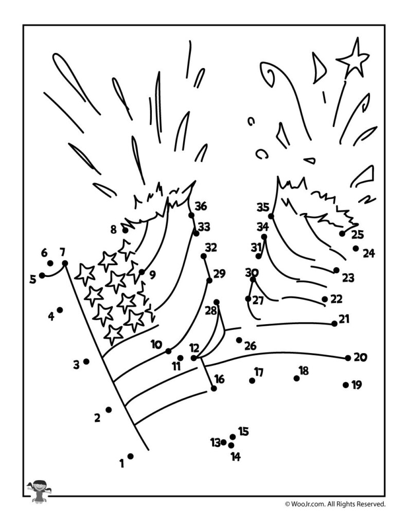 Printable 4th Of July Dot To Dot Pages