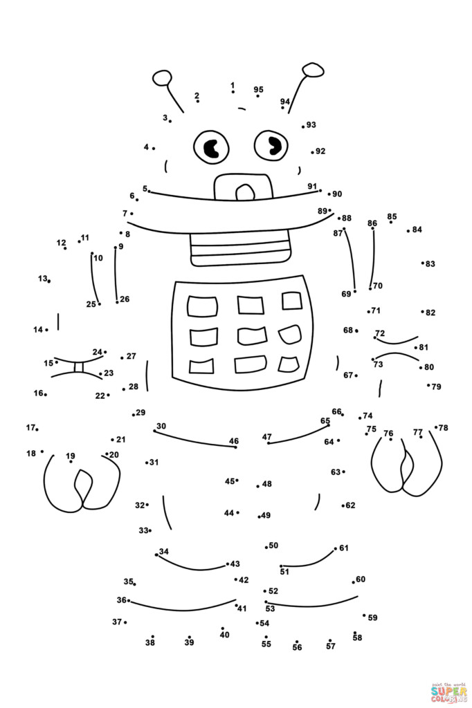 Robot Dot To Dot Free Printable Coloring Pages