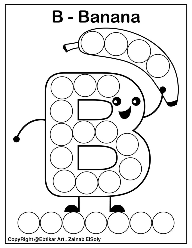 Set Of ABC Dot Marker Coloring Pages Preschool Alphabet Printables 