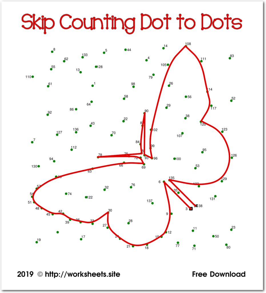 Skip Counting Connect The Dots Sucesiones Numericas Secuencias 