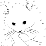 Small Cat Dot To Dot Printable Worksheet Connect The Dots